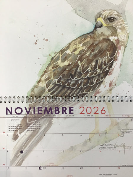 Calendario de aves endémicas y comunes de Puerto Rico 2026