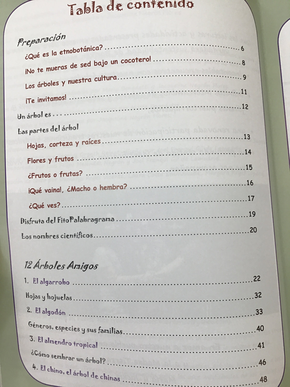 12 árboles amigos