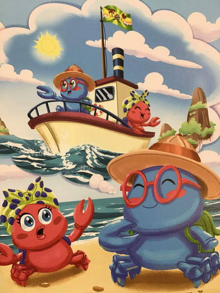 Coco de agua el cangrejito explorador