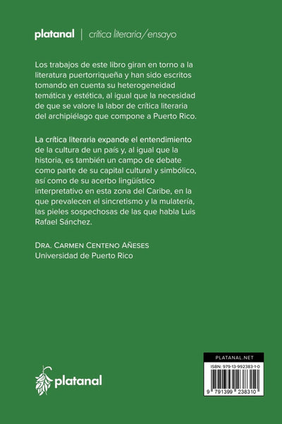 Crítica literaria, periferia intelectual y disonancias. Estudios de literatura puertorriqueña